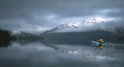 Stunning winter paddling on Loch Lomond, taken by Hugh Kerr